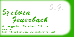 szilvia feuerbach business card